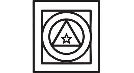 Golden Ratio graphic representation minimalist symbol design concept art illustration