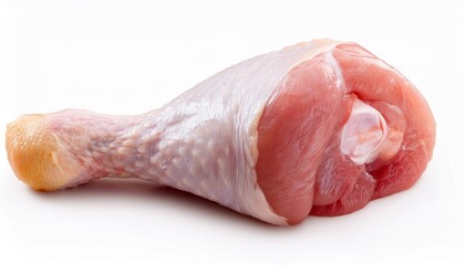 Isolated Raw Chicken Drumstick