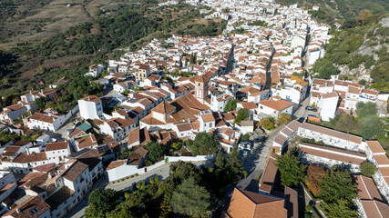 Vista a&eacute;rea del municipio de Gauc&iacute;n en la provincia de M&aacute;laga, Espa&ntilde;a