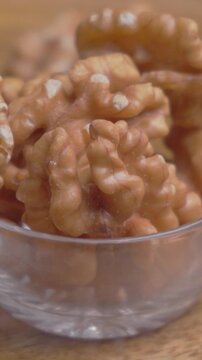 Vertical Video of Walnuts