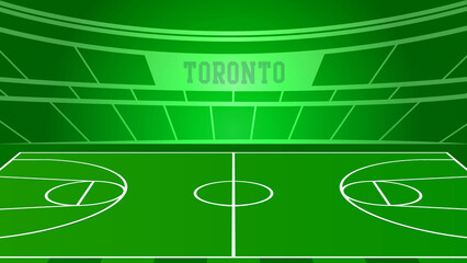 Toronto Basketball City Name and Ground Field with Colorful Background , Vector Illustration Abstract image