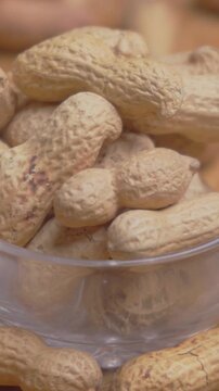 Vertical Video of Raw Peanuts
