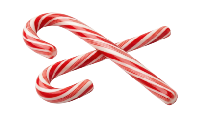 Festive Candy Canes: Two classic candy canes, a symbol of holiday cheer, with their vibrant red and white stripes creating a delightful contrast, ready to sweeten the season.
