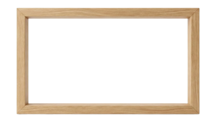 Wooden Frame: A simple, elegant rectangular wooden frame, perfect for displaying art, photos, or adding a touch of natural warmth to any space.