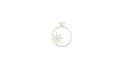 Gold Shine Globe. Christmas ornament with golden shine, PNG format with alpha channel.