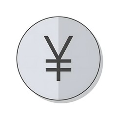 Fototapeta premium Yen Currency Symbol Icon, Japanese Money and Finance Concept