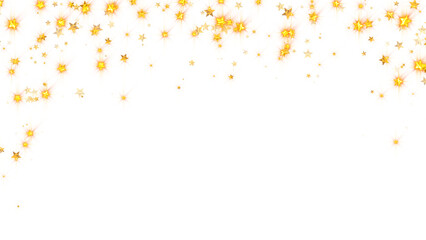 golden shiny glowing stars, fairy twinkle stars on transparent background,png christmas and new year sparkle overlay social media design element	
