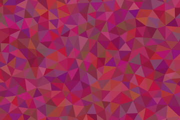 Abstract geometric background with triangles in shades of red, pink, purple, and orange creating a mosaic pattern