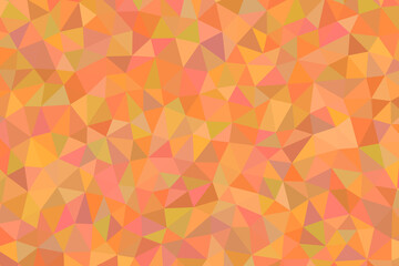 Abstract geometric background with orange, yellow, and pink triangles creating a vibrant mosaic pattern