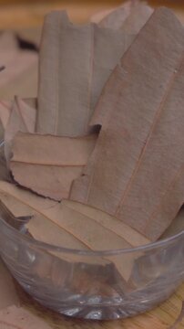 Vertical Video of Indian Bay Leaf (Tej Patta)
