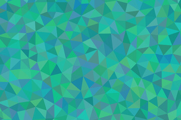 Abstract geometric background with shades of green and blue creating a mosaic pattern of triangles