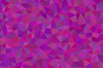 Geometric mosaic of magenta and purple triangles creating a vibrant and abstract polygonal background pattern