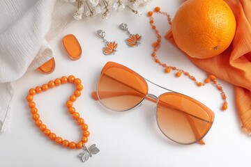Bright coordinated accessory set for creative design, social media templates, and e-commerce layouts.