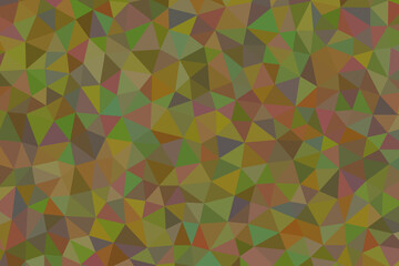 Abstract polygonal mosaic background with earthy tones creating a complex geometric pattern of triangles