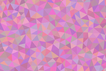 Abstract geometric background with pink, purple, and orange triangles creating a mosaic pattern
