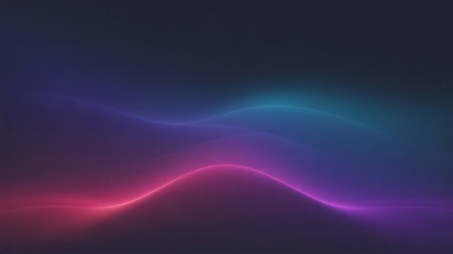 Modern abstract background with vibrant glowing neon pink and teal waves
