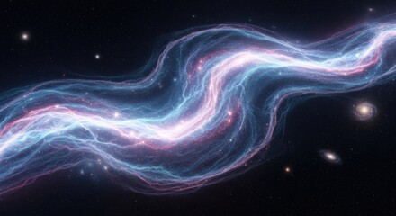 Fototapeta premium Cosmic nebula glowing with vibrant interstellar gas and starlight