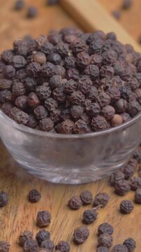 Vertical Video of Black Pepper (Kali Mirch)