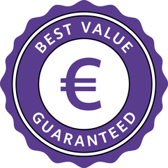Best value guaranteed euro currency badge for economic savings