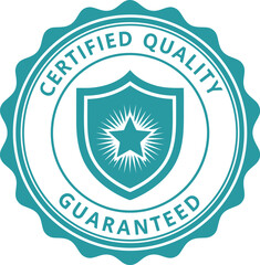 Premium certified quality guaranteed product service badge icon