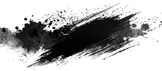 Abstract vector background with grunge paint splashes rough brush stroke .black ink textures and creative artistic liquid brush splashes vector design .