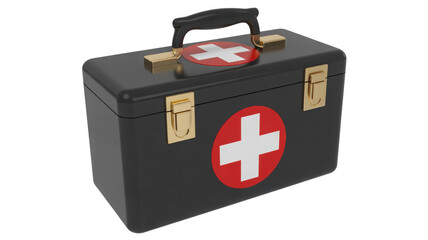 Essential first aid kit ready for emergencies, safety and preparedness concept