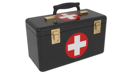 Essential first aid kit ready for emergencies, safety and preparedness concept