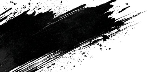 Abstract vector background with grunge paint splashes rough brush stroke .black ink textures and creative artistic liquid brush splashes vector design .