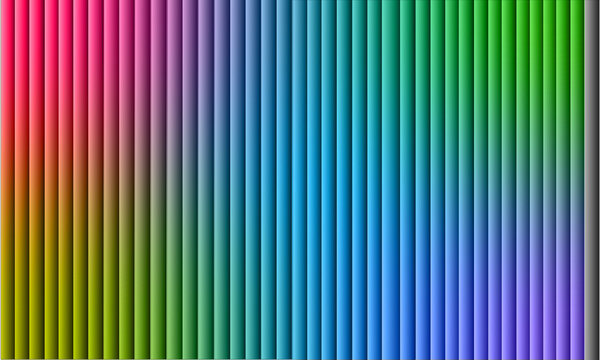 Vibrant vertical corrugated stripes displaying a full spectrum rainbow color gradient. - Powered by Adobe