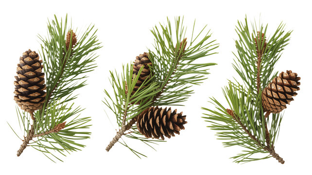 Pine branches with cones offer natural festive seasonal design elements