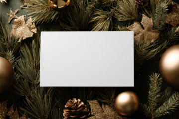 Festive card mockup png, transparent design
