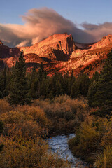 Rocky Mountain Colorado National Park Landscape Hallett peak alpenglow