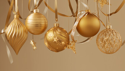 gold christmas balls 3