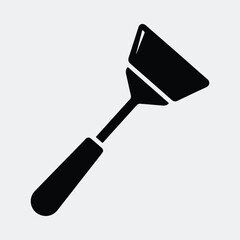 Silhouette of a garden hoe cultivation tool vector illustration