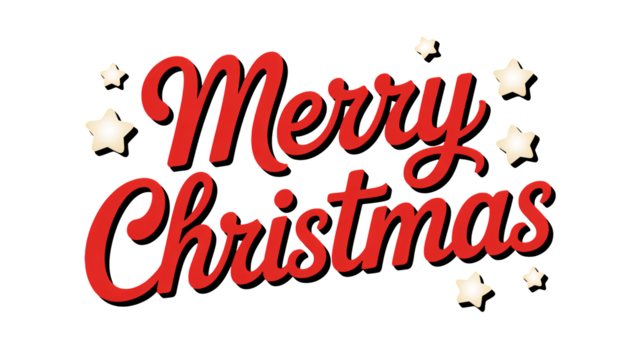 Festive Merry Christmas wishes with glowing star accents for holiday cheer
