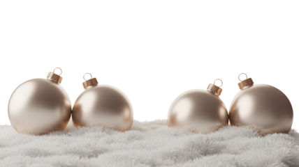 Celebrate winter holidays with elegant gold Christmas ornaments scene