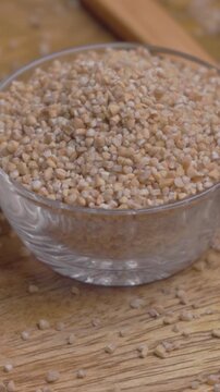 Vertical Video of Broken wheat (Dalia)