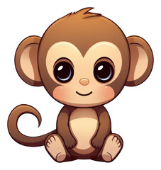 Obraz premium PNG A monkey mammal animal nature.