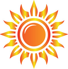 sun icon vector illustration