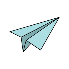 vector paper airplane isolated on white