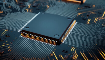 Microchip on a circuit board