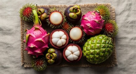 Exotic Fruits Variety A Healthy Assortment of Tropical Delights for Culinary Exploration