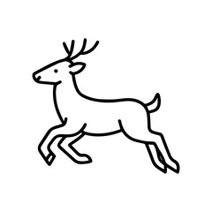 running deer vector line icon on a white background
Vector line icon on a white background