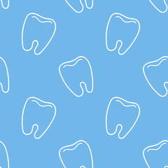 Seamless dental pattern perfect for clinics, branding, hygiene campaigns, pediatric dentistry, medical marketing materials and clean modern healthcare designs.