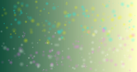 Soft green and yellow gradient with subtle bokeh lights and speckles