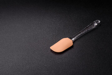 Spatula, silicone kitchen utensils for cooking and baking at home. Silicone spatula