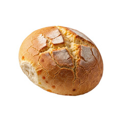Crusty Bread Roll with Golden Brown Texture on a Warm Gradient Background