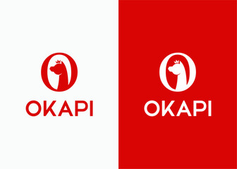 Minimalist Okapi Animal Logo Design