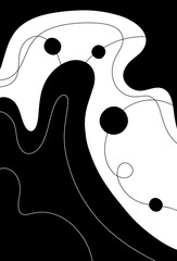 Abstract background. Black and white version of the poster.