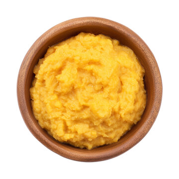 Asaro yam porridge in deep serving bowl